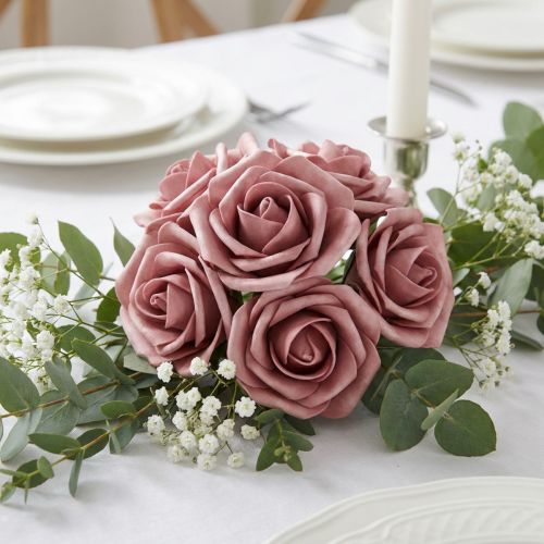 Skumrose Ø7,5cm gammelrosa 18 stk | Floristik24.no