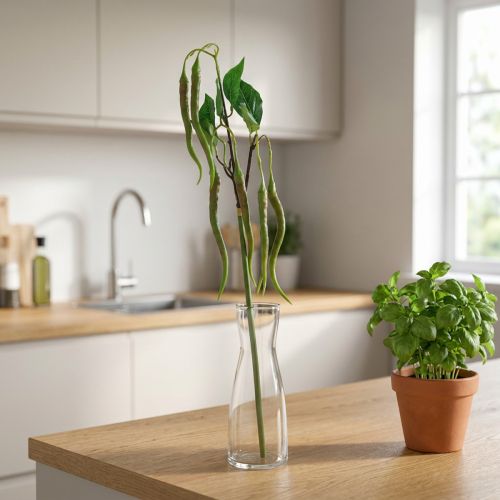 Dekorativ gren chili gren kunstig plante pepperoni grønn rød 78cm | Floristik24.no