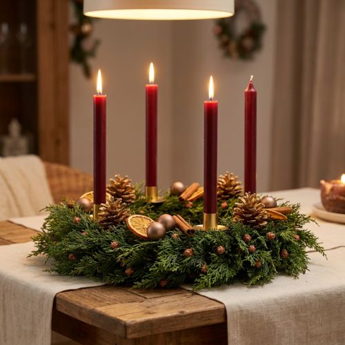 gjenstander Grankrans Thuja med knopper base ranke krans Ø50cm