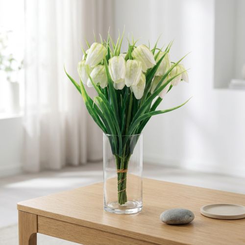 Fritillaria Hvitrutete brett Blomst Kunstige Blomster 38cm 6 stk | Floristik24.no