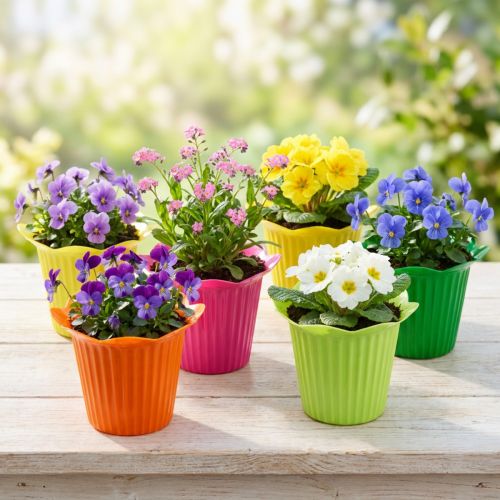 Potteblomst i plast Ø6,5cm 25 stk | Floristik24.no