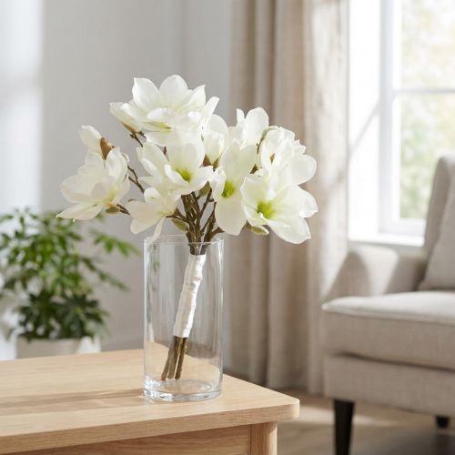 Magnolia bunt hvit 40cm 5 stk | Floristik24.no