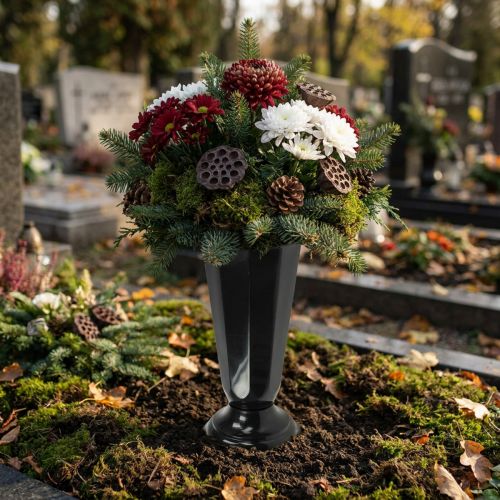Setting vase Szwed sort Ø23cm 1 stk | Floristik24.no