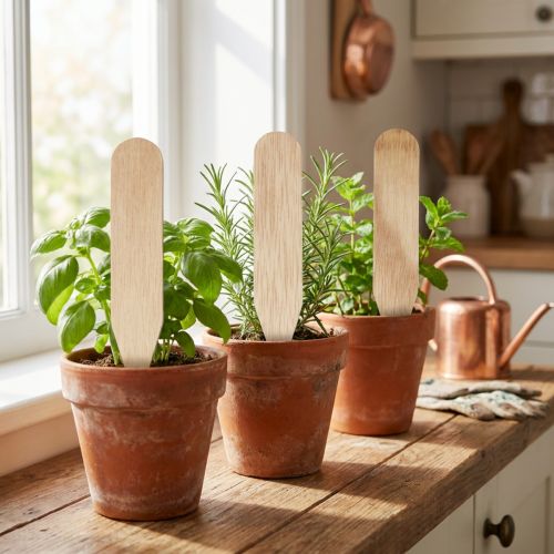 Hagestaker bedstaker i tre til urter & Co 10cm 12stk | Floristik24.no