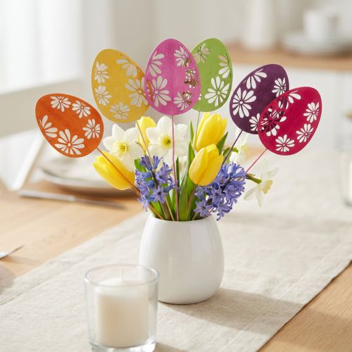 gjenstander Påskeegg dekorative blomsterplugger påskeved 30,5cm 18 stk
