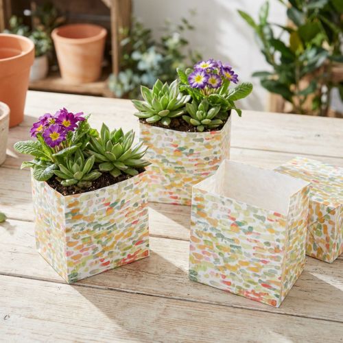Gavepose plantepose gavepose mønstret 10,5cm 8 stk | Floristik24.no