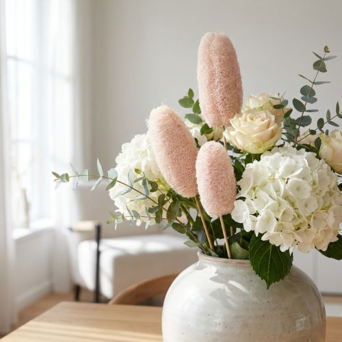 Stor loofah på pinne, bleket, 25 stk | Floristik24.no