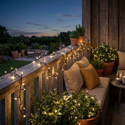 LED ris lett kjede 40s 3m for utvendig varm hvit | Floristik24.no