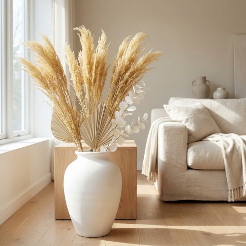 Pampas gressgult Kunstig prydgress Tørr blomster 3 stk | Floristik24.no