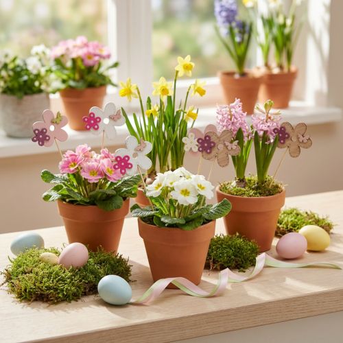 Blomsterplugger treblomst sommerfuglfarget Ø10cm 12stk | Floristik24.no