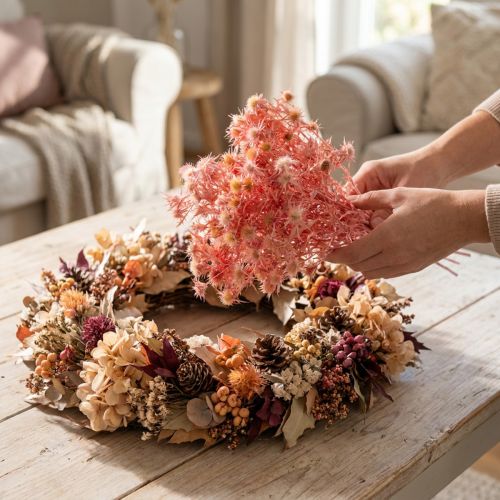 Dekorativ tistelgren, tørkede blomster i antikk rose, 100 g - ideell for DIY-dekorasjon og kranser | Floristik24.no