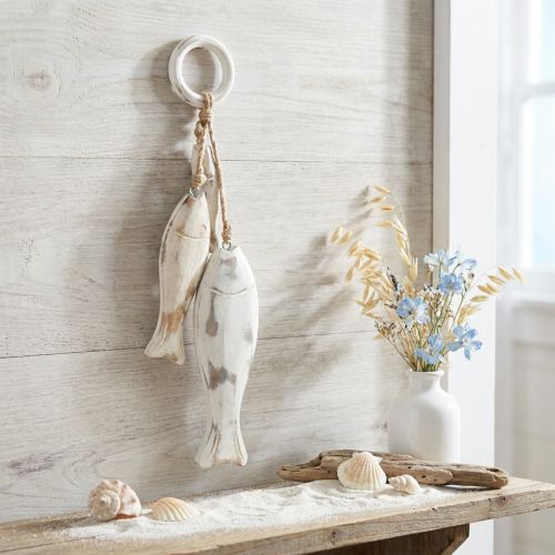 Fisk laget av mangotre for oppheng Shabby Chic 19,5/15,5/10 cm | Floristik24.no