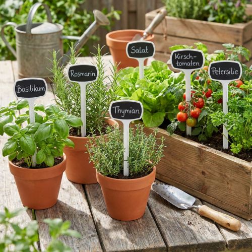 Planteetiketter 29cm sort skråstilt 10 stk | Floristik24.no