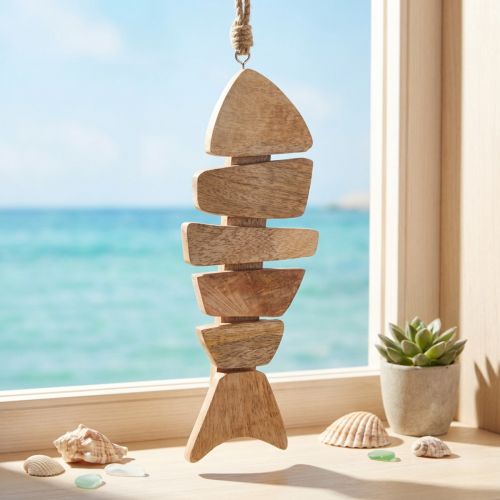 Trefisk til oppheng av maritim jute natur 27cmx2cmx10cm | Floristik24.no