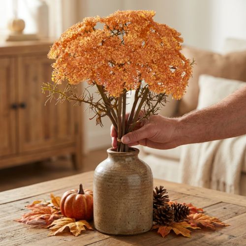 Kunstige ryllikblomster Achillea kunstig oransje 30 cm 6 stk | Floristik24.no