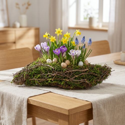 Plant Wave Vines liten planteskål med mose 31 × 15 × 7 cm | Floristik24.no