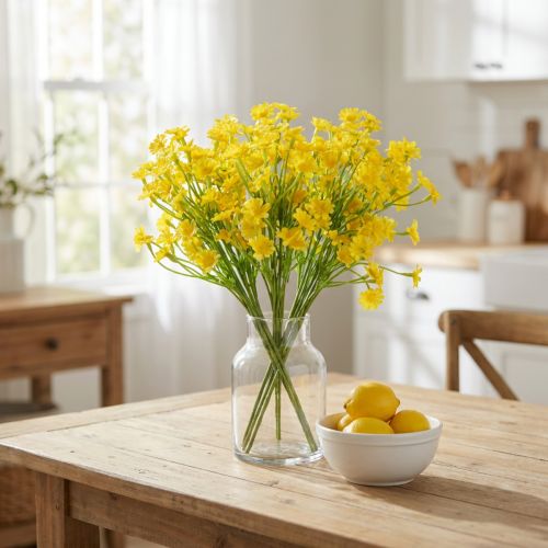 Kunstig kamille som blomsterbukett for frisk og lettstelt dekorasjon, 28 cm, 3 stk. | Floristik24.no