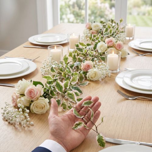 Kunstig plantegirlander for romantiske bryllupsdekorasjoner og arrangementer, 150 cm | Floristik24.no