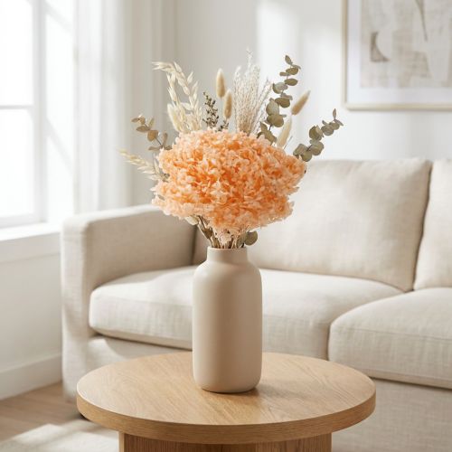 gjenstander Tørket hortensiabukett for elegante blomsterdekorasjoner hjemme, 65 cm