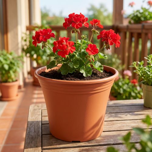 Potte “Irys” plast terrakotta Ø19cm H16cm 1 stk | Floristik24.no