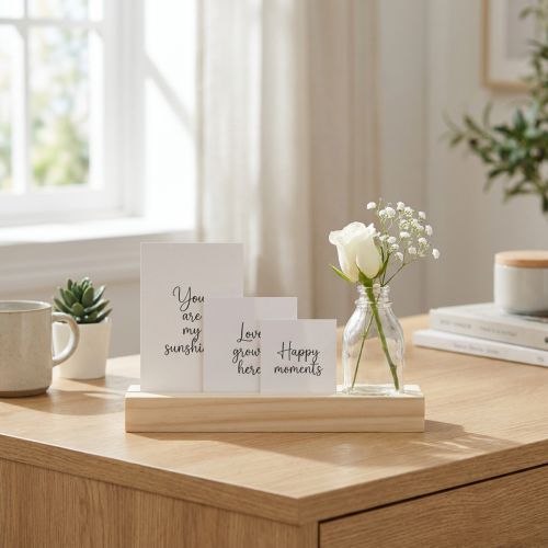 Kortholder tre Fotoholder tre minivase 25×7,5×12cm | Floristik24.no