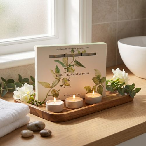 Duftlys lime bergamot basilikum Ø3,5cm 12 stk | Floristik24.no