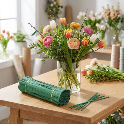 Bindelister mellomgrønne 25cm 2-tråds 1000 stk | Floristik24.no