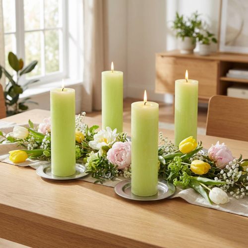 Ensfargede stearinlys