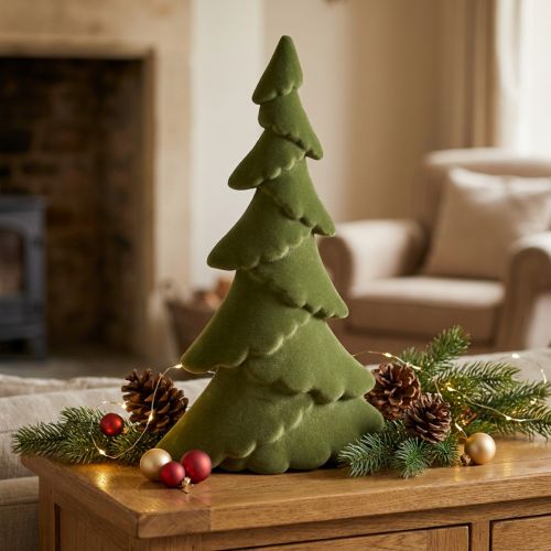 Dekorativ gran flokket juletre grønn 60cm | Floristik24.no
