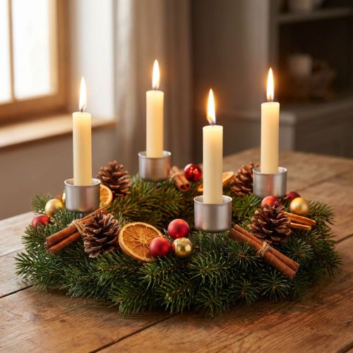 Pinnelysestake lysestake adventskrans 11cm 12 stk | Floristik24.no