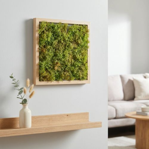 Kunstig mose mosematte – perfekt for mosebilde lysegrønn 25×25cm | Floristik24.no