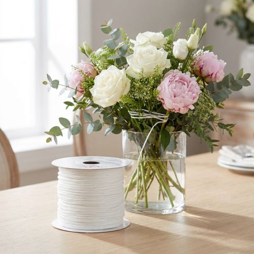 Trådviklet 50m hvit | Floristik24.no