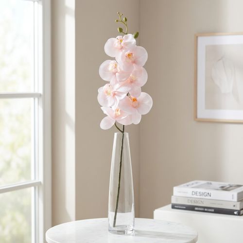 Kunstig orkidé Rosa Phalaenopsis Real Touch 83cm | Floristik24.no