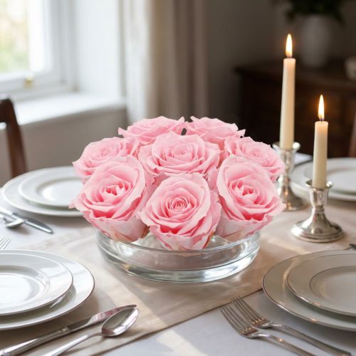 Eternal Roses Medium Ø4-4,5cm Rosa 8 stk | Floristik24.no