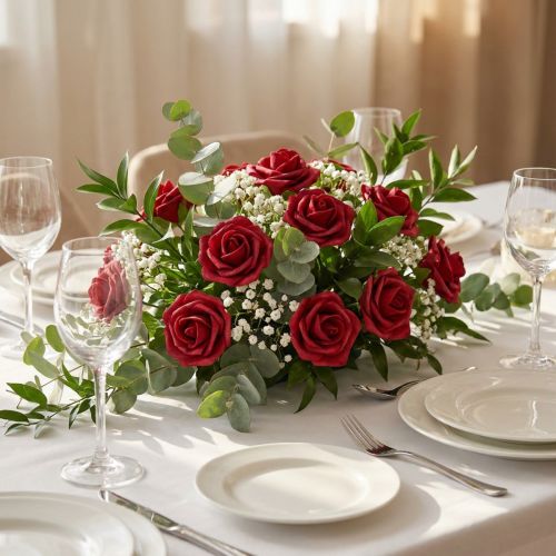 Skum rosa rød Ø4cm 48 stk | Floristik24.no