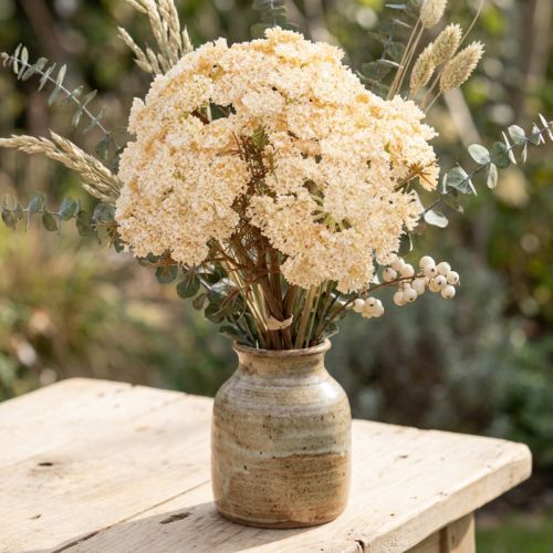 Kunstig ryllik krem Achillea kunstige blomster 30 cm 6 stk | Floristik24.no