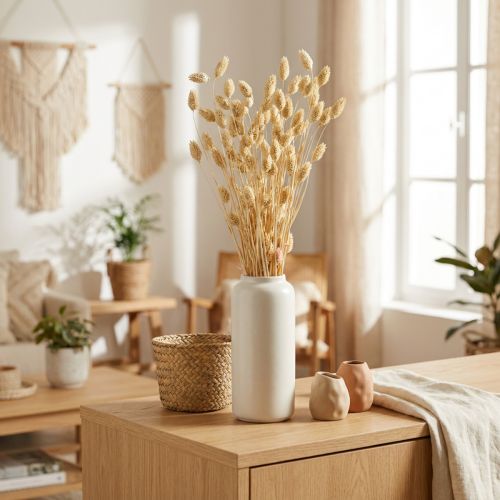 Tørket blomst Phalaris, dekorativ gressklase, tørr floristics, boho natur, bleket L55cm 100g | Floristik24.no