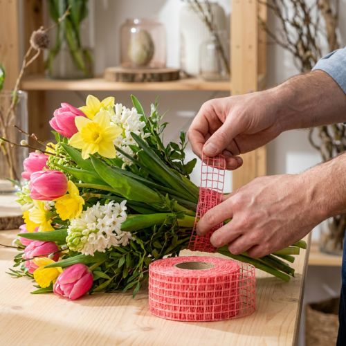 gjenstander Mesh tape 4,5cm x 10m rosa