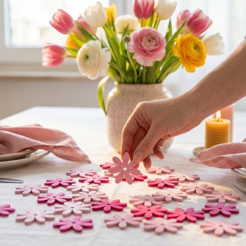 gjenstander Dekorative blomster som sprededekorasjon for kreative sesongmessige aksenter, 4 cm, 72 stk.