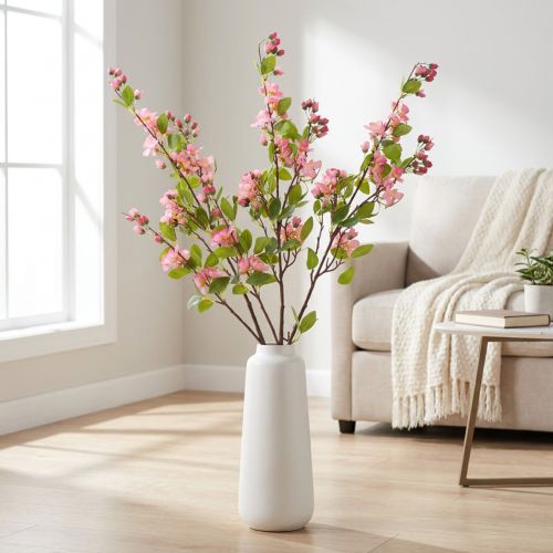 Kunstig gren av kirsebærblomst, vårlige detaljer til hjemmet, 125 cm | Floristik24.no