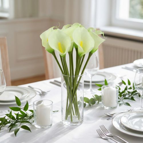 Mini calla kunstig hvit L 28cm 12 stk | Floristik24.no