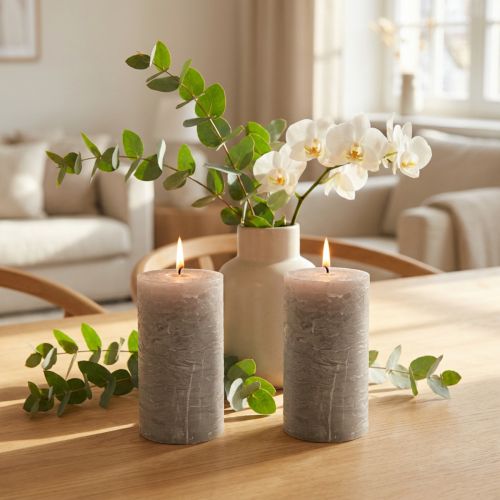 Ensfargede lys grå 85x150mm 2stk | Floristik24.no
