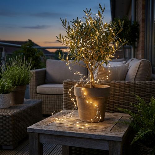 LED fe lys wire fe lys timer utvendig 180cm | Floristik24.no