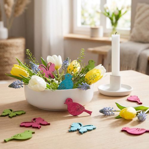 Streudeko trefugl sommerfugl assorterte farger 2cm | Floristik24.no