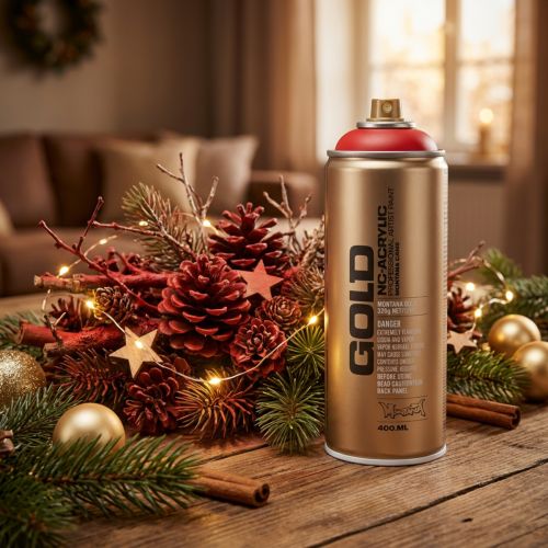gjenstander Maling spray rød Montana Gold sateng matt 400ml