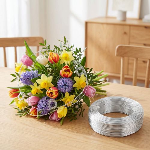Aluminiumstråd Ø1,0mm sølv 250g 120m | Floristik24.no