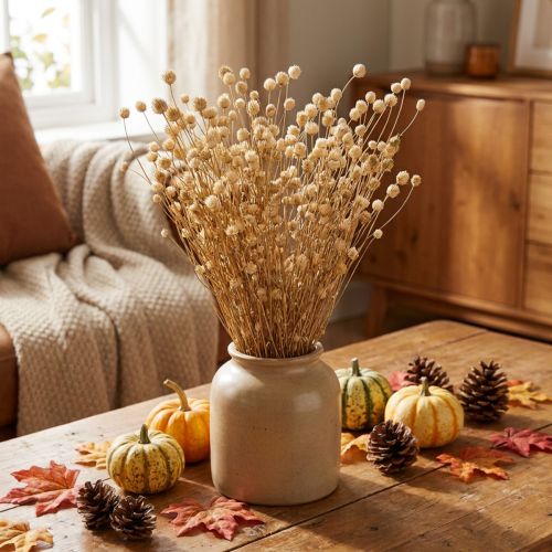 Tørkede blomster, naturlig tørket tistel, jordbærtistel, 60 cm, 100 g | Floristik24.no