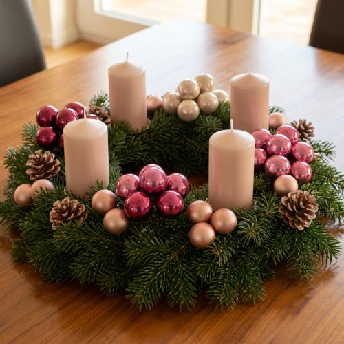 gjenstander Glass speilbær, bærrosa beige, Ø25 mm, 140 stk.