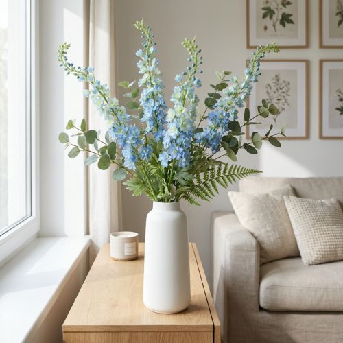 Artificial Larkspur Blue Artificial Flower Delphinium 130cm | Floristik24.no