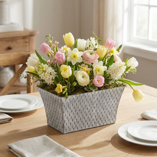 Sinkskål med diamantmønster 30 cm × 18 cm H 15 cm | Floristik24.no
